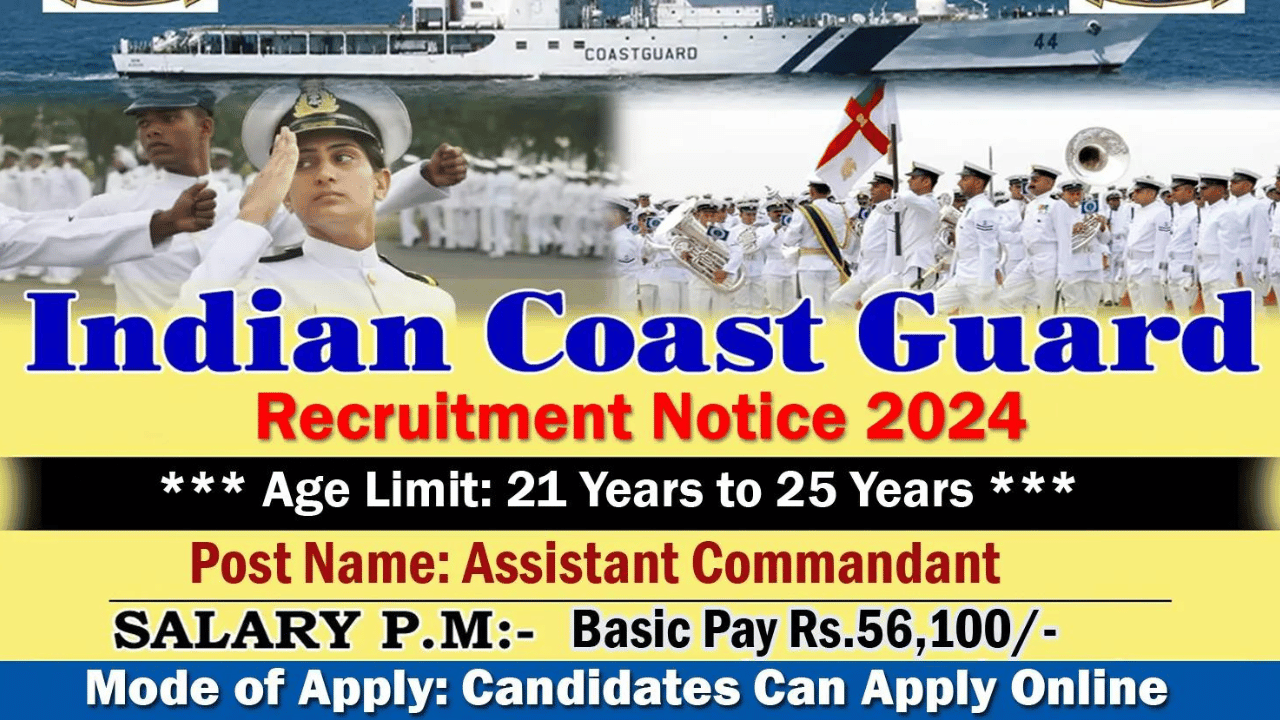 Indian Coast Guard Assistant Commandant Vacancy 2024 CGCAT-2025 Apply