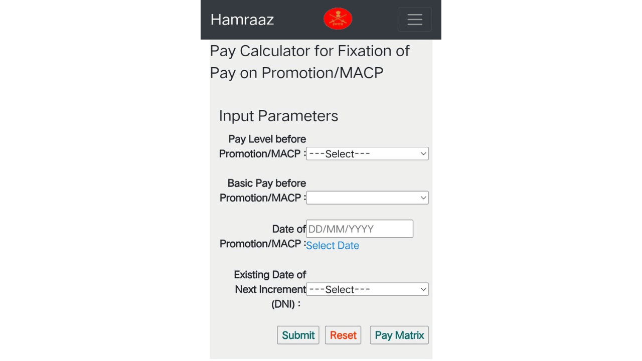 Hamraaz Pay Calculator से अपनी Basic Pay कैसे कैलकुलेट करें?